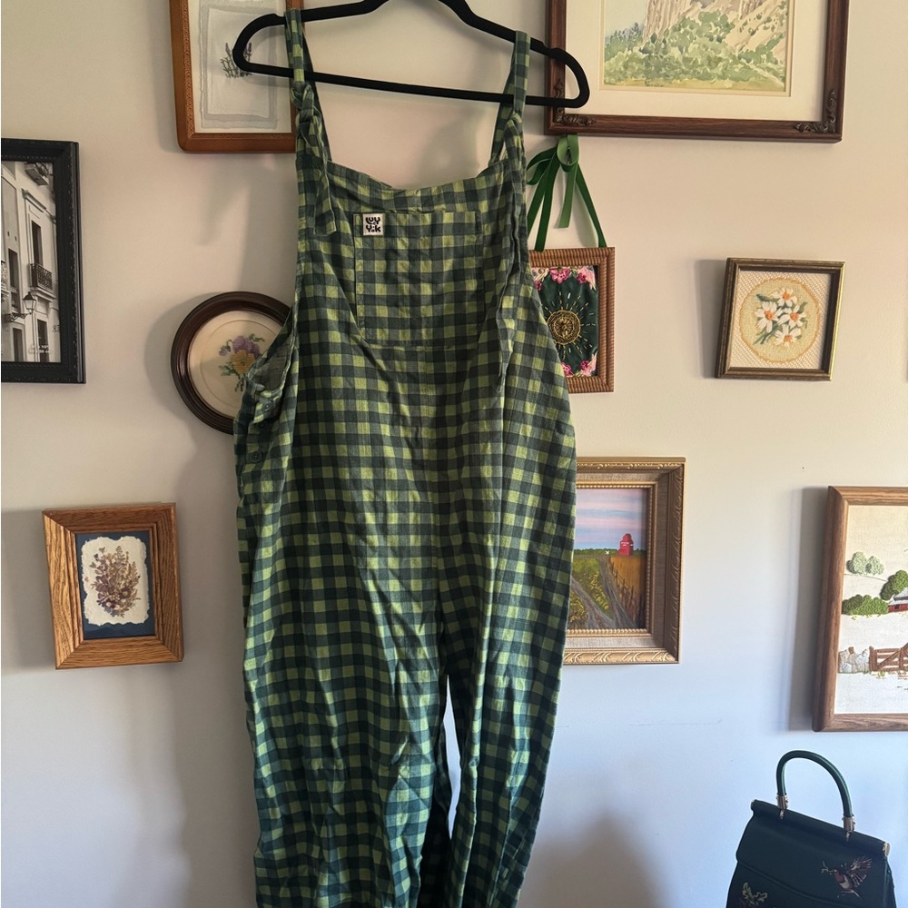 Green gingham Women's Jumpsuit Lucy & Yak